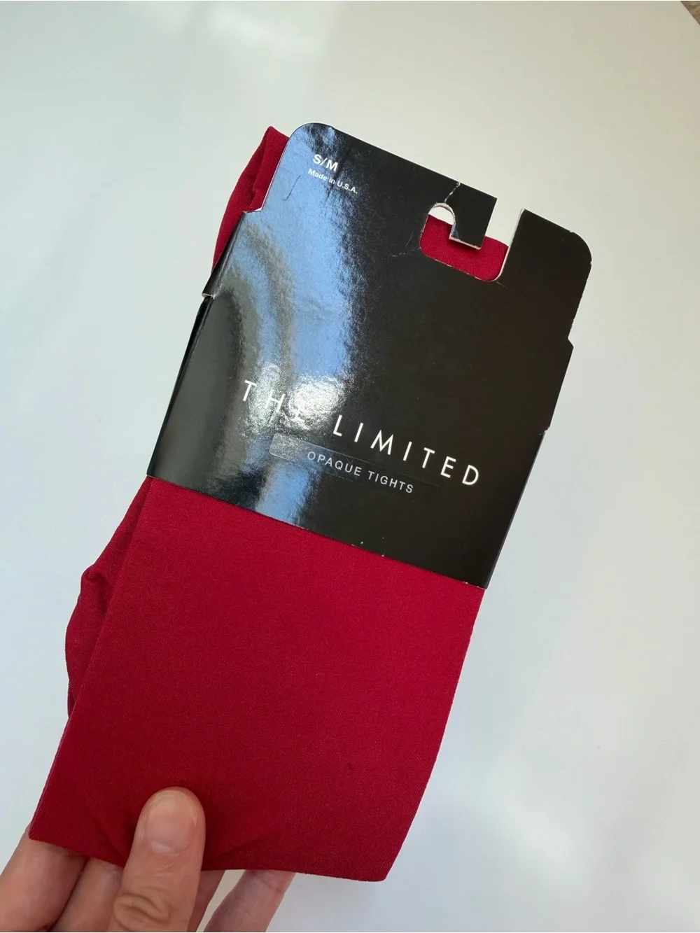 The Limited Red Opaque Tights - Berry Red